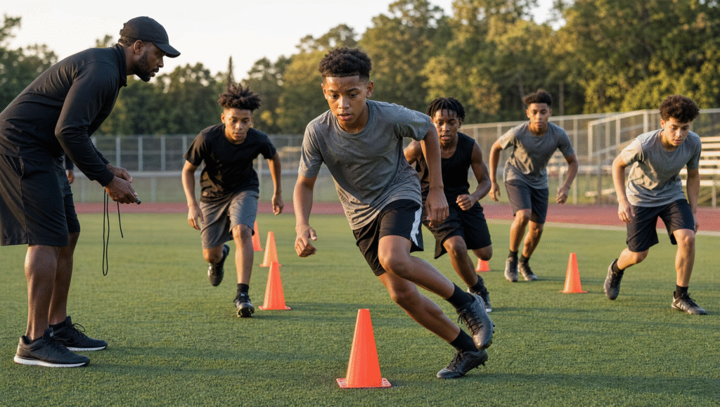 youth football training drills