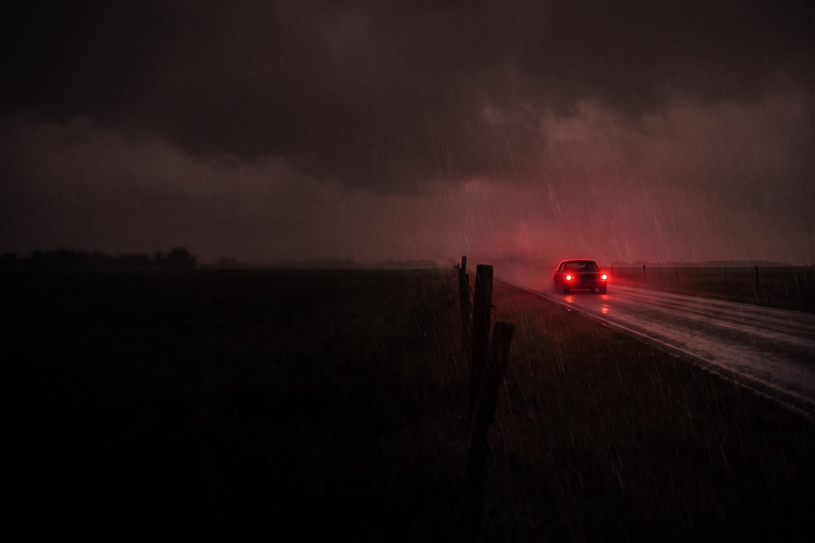 The evening drive on a rural road from Langley toward White Rock